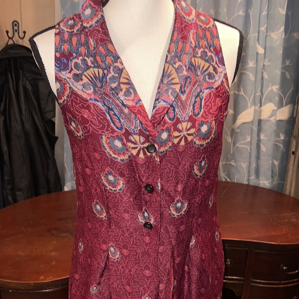 NWOT Free People Come See About Me three button maxi vest with side slots sz S! - Picture 8 of 15